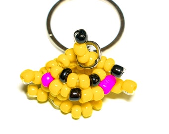 Portachiavi a forma di cartone animato con perline fatto a mano: regalo sentimentale
