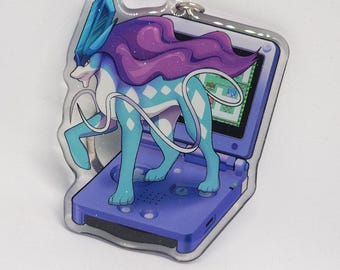 Suicune Gameboy Acrylic Charm