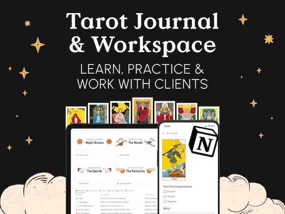 Spiritual Notion Workspace • Tarot Journal, Astrology, Ritual Tracker (Digital Download)