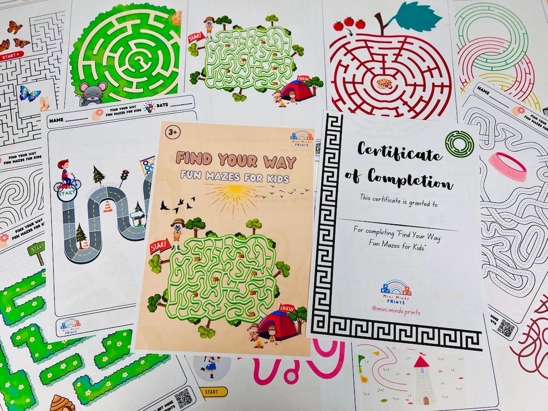 Find Your Way: Fun Mazes for Kids | 70+ Toddler Worksheets | Preschool ...
