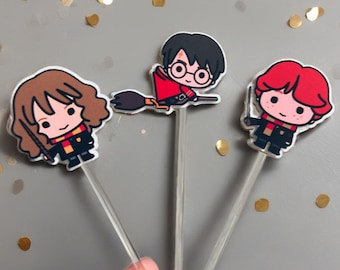 Wizard Cupcake Toppers: Personalized Party Decor
