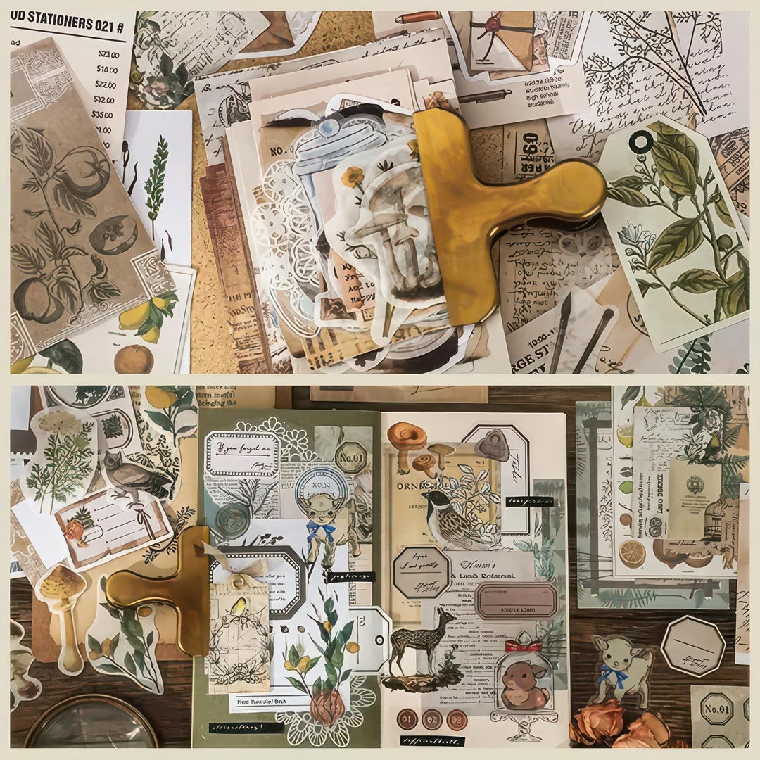 Botanic Blends Sticker Vintage Botanical Stickers: 260-piece Floral Herb Set - Etsy