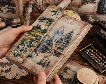 Vintage Natural Scenery Scrapbook Paper: 160 Sheets DIY Material