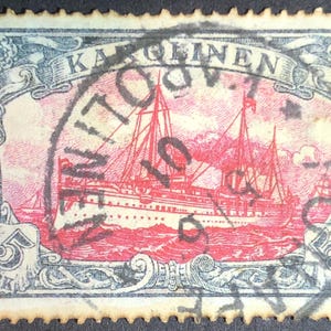 Karolinen German stamps, cat. 720 dollars, Deutschmark briefmarke 1901, no wm , mi#19..