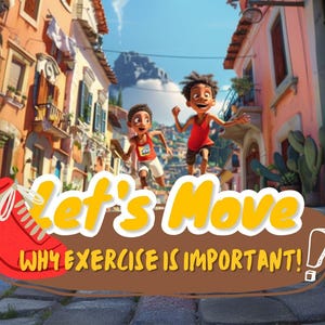 Audiobook kids Let&#39;s Move Why Exercise is Important  Fun Audiobook for Kids & Families (Instant Download)