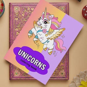 Einhorn Malbuch Seiten für Kinder Ausmalseiten für Mädchen, Printable, Easy-to-Color, Instant Download book myrori