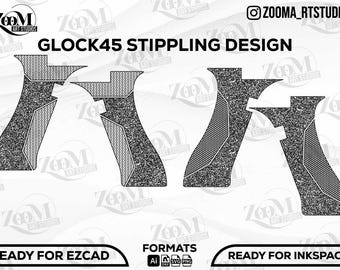 Glock45 Stippling Design  Svg,lasercut,laserengraving,engravingfiles,laserpattern,engravingdesign,engravingpattern,metalart