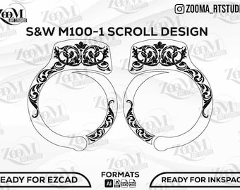Handcuff M100-1 Scroll Design Svg,lasercut,laserengraving,engravingfiles,laserpattern,engravingdesign,engravingpattern,metalart