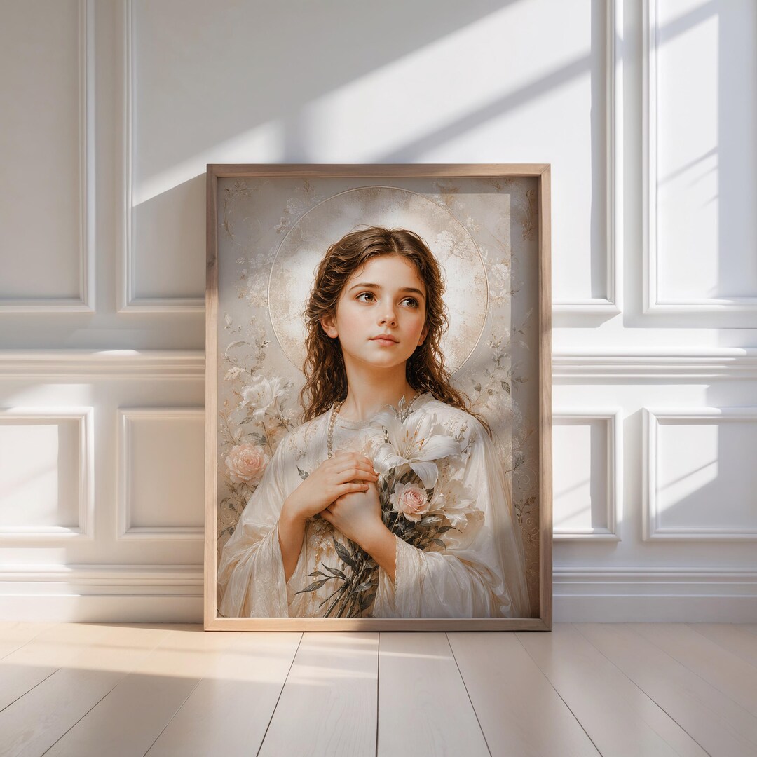Saint Maria Goretti Wall Art Print, Catholic Saint Decor, Christian ...