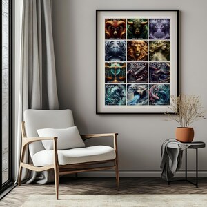 Zodiac Signs Chart, Astrology Wall Art, Printable Zodiac Signs Poster, Astrology Gift, Home Decor, Zodiac Horoscope