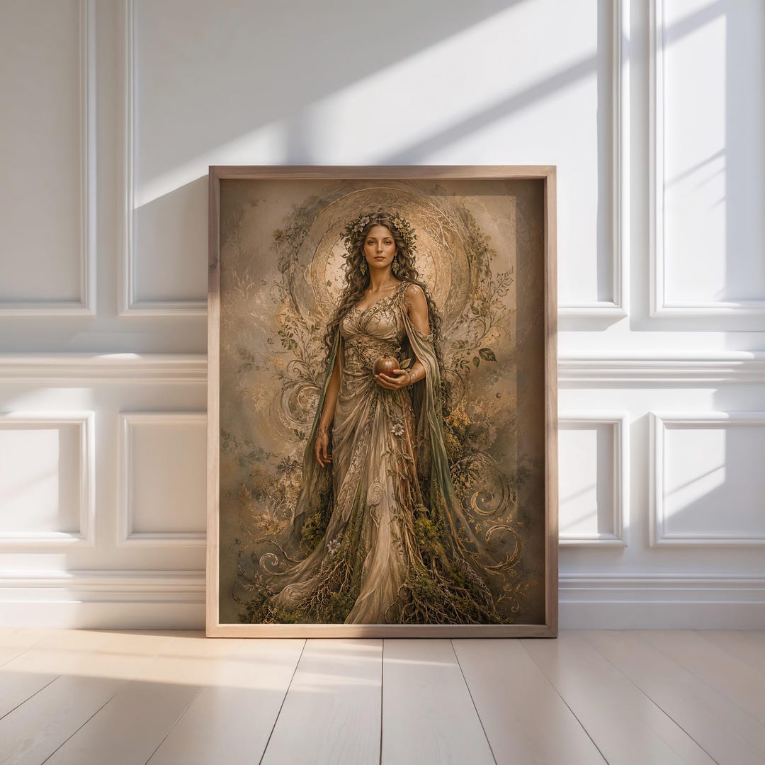 Gaia Wall Art Print, Greek Earth Goddess Decor, Divine Feminine Artwork ...