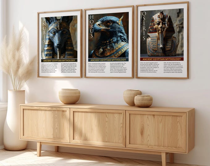 Major Deities of Ancient Egypt - Art Print - Ancient Egyptian Gods and ...
