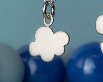 Tiny Cloud Necklace in sterling silver Kids Jewelry birthday gift cute charm necklace cloud pendant