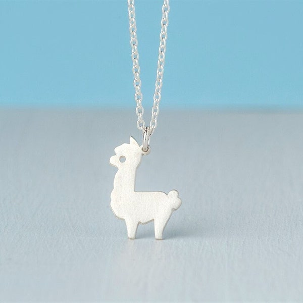 Alpaca Necklace in Sterling Silver / Llama pendant / Gift for her