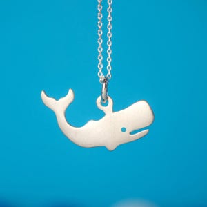 SALE Whale pendant necklace Golden Whale sterling silver Kids necklace Teen jewelry gift women animal pendant animal necklace gift kids