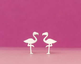 Flamingo Ohrringe Netter Vogel Ohrstecker Sterling Silber Vogel Schmuck Brautjungfer Geschenk Mädchen Geschenk für Mama Kind Sommer Ohrringe exotischen Vogel