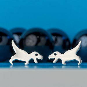 Tyrannosaurus Studs / Dinosaur Earrings / T Rex Earrings Sterling Silver