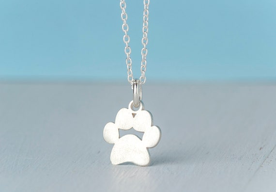 tiny paw print necklace