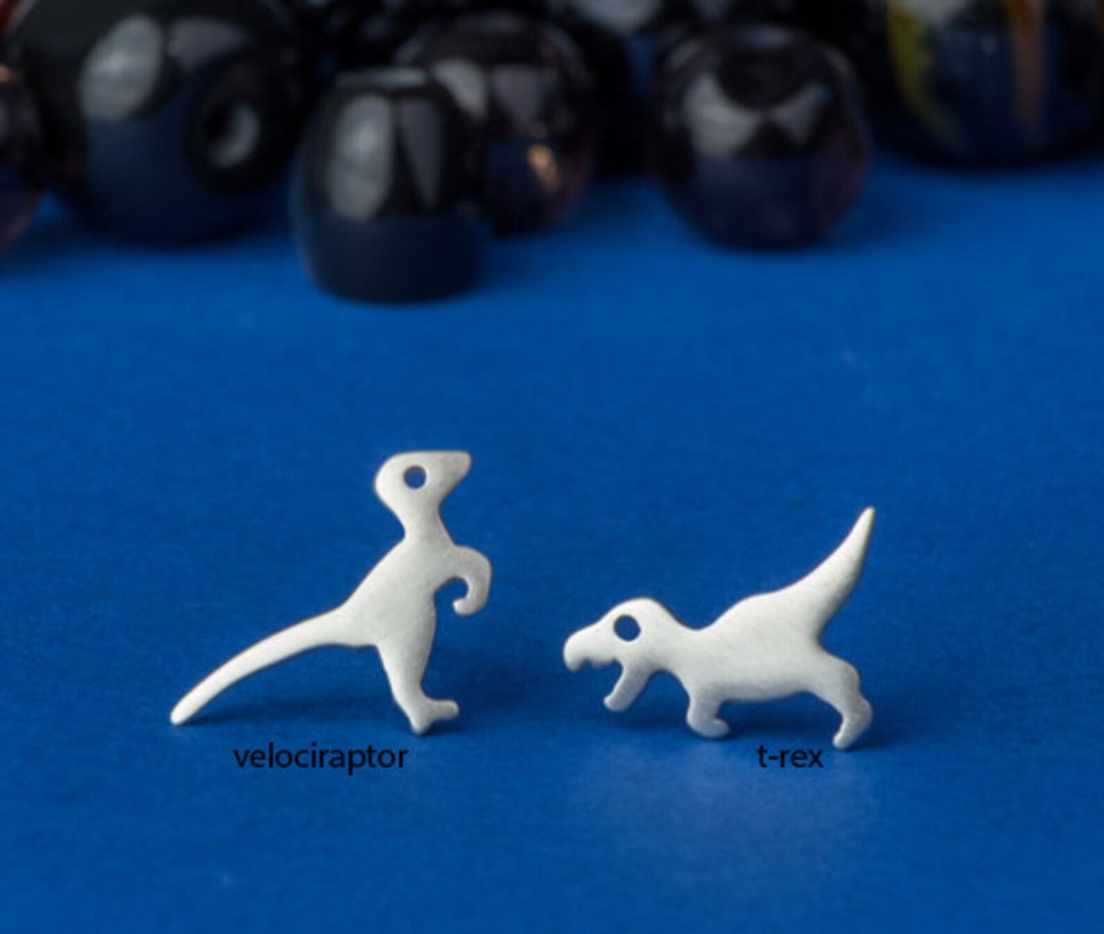 SINGLE Dinosaur Earrings ONE Solid Gold Dino Stud Golden Etsy