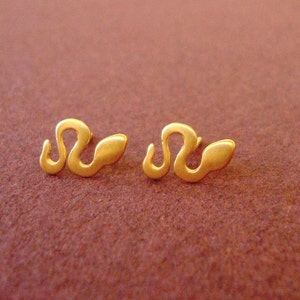 Snake Studs Snake Earrings sterling silver gold snake earring rose gold earrings kids jewelry dainty jewelry image 7