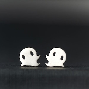 Ghost Studs Halloween Cute Kids Gift Teen Jewelry Sterling Silver Teen Cute Sweet Tiny Ghost jewelry kids gift Birthday gift earrings