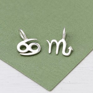 Solid Gold Zodiac Sign Charm Necklace – Astrology Horoscope Jewelry (7-12 mm), 277Z-GD image 5