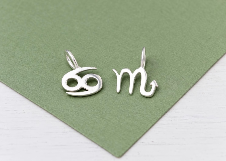 Solid Gold Zodiac Sign Charm Necklace – Astrology Horoscope Jewelry (7-12 mm), 277Z-GD image 5