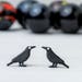 Black Crow Earrings / Bird Studs / Unique Earrings / Sterling Silver