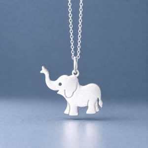 Collar de elefante de plata de ley – Amuleto de la suerte JP1055