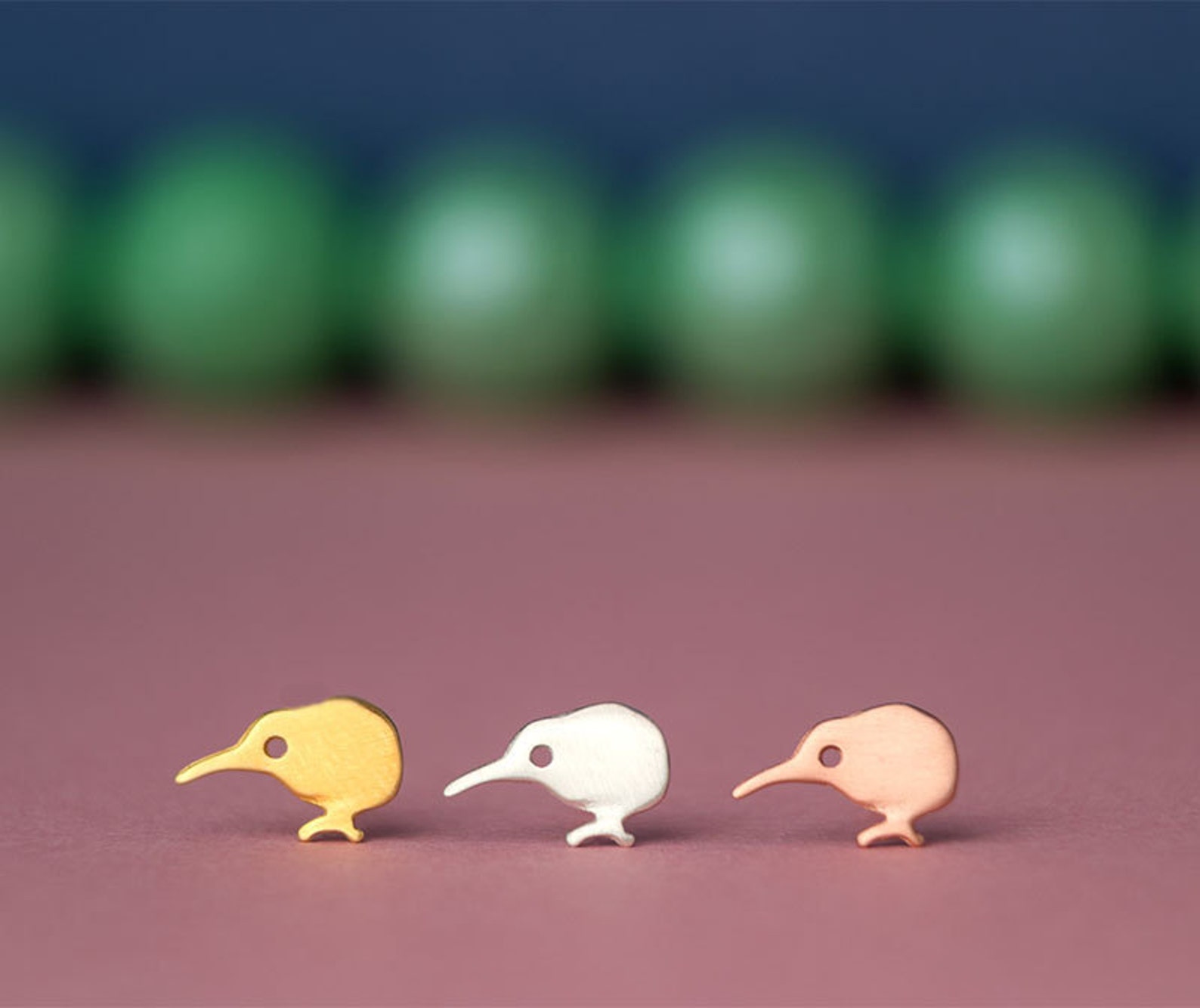 Tiny Kiwi Earrings Bird Earrings Kiwi Studs Sterling Silver Etsy