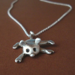 Baby Possum Necklace / Mouse Charm in Sterling Silver / Animal Jewelry