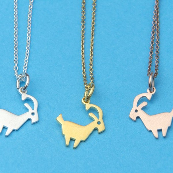 Geit ketting Ram Ram ketting Zodiac Sign Farm Animal Hanger Sterling Zilver Kids Teen Sieraden hanger charme Verjaardagscadeau