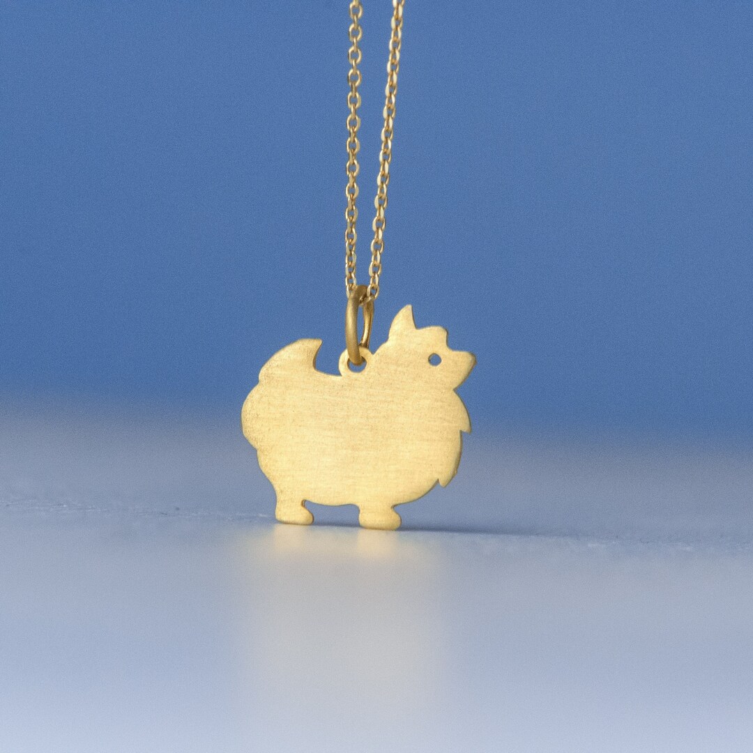 Pomeranian Dog Necklace Sterling Silver / Samoyed Pup Pendant Etsy