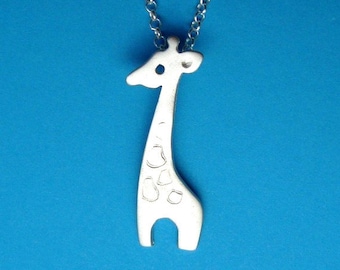 Giraffe Necklace sterling silver Animal Pendant Charm Africa Safari Mom Jewelry Girls necklace  gift  statement Birthday pendant