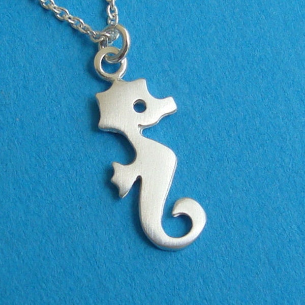 Seahorse Necklace 24k gold plated sterling silver Kids Jewelry cute beach charm ocean necklace Birthday gift Summer charm