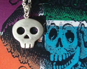 Skull necklace Sterling Silver Jewelry dias de los muertos Kids Teens Girl Boy mom Jewelry Necklace