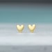 Solid Gold Heart Earrings / Tiny Love Studs / Valentine's Gift for Her, Bridal Jewelry 