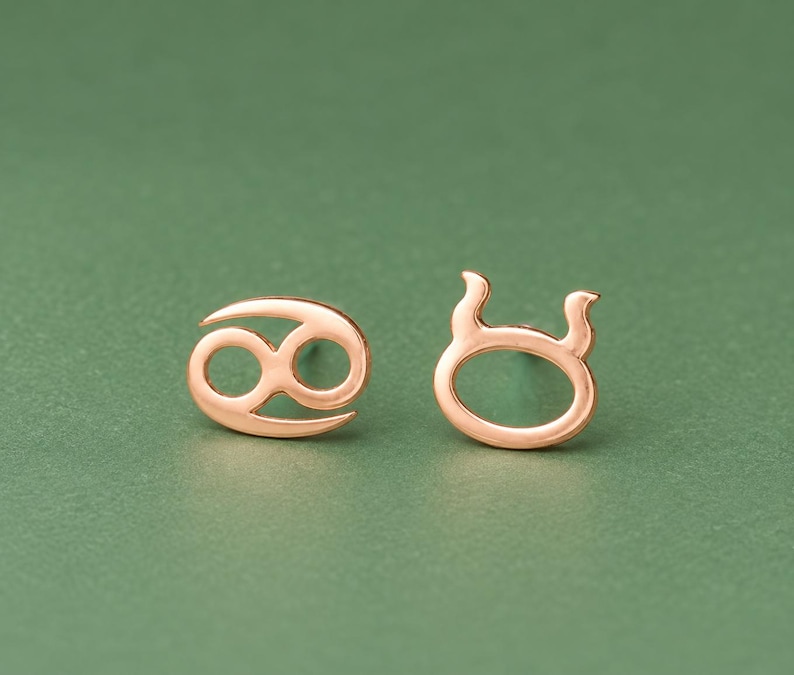 Solid Gold Zodiac Sign Charm Necklace – Astrology Horoscope Jewelry (7-12 mm), 277Z-GD image 8
