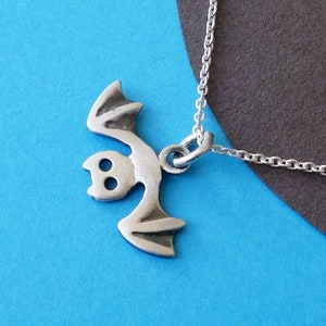 Bat Necklace sterling silver Bat Pendant  Kids Jewelry Charm Goth Jewelry Birthday necklace teen Jewelry animal pendant Birthday gift