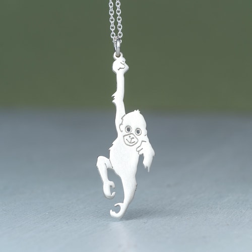 Collana in argento sterling con alpaca, ciondolo a forma di lama, regalo per ragazzi e mamme / JP1079 - Italia