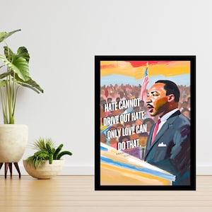 Martin Luther King Jr. Digital Print | MLK Wall Art | Inspirational Quote Poster-MLK Printable Wall Art | I Have a Dream Digital Download