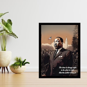 Martin Luther King Jr. Digital Print | MLK Wall Art | Inspirational Quote Poster-MLK Printable Wall Art | I Have a Dream Digital Download