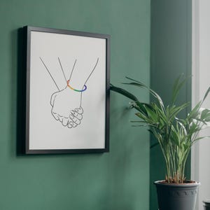 Love is Love Hands Print: LGBT Pride Flag Wall Art (Digital Download)
