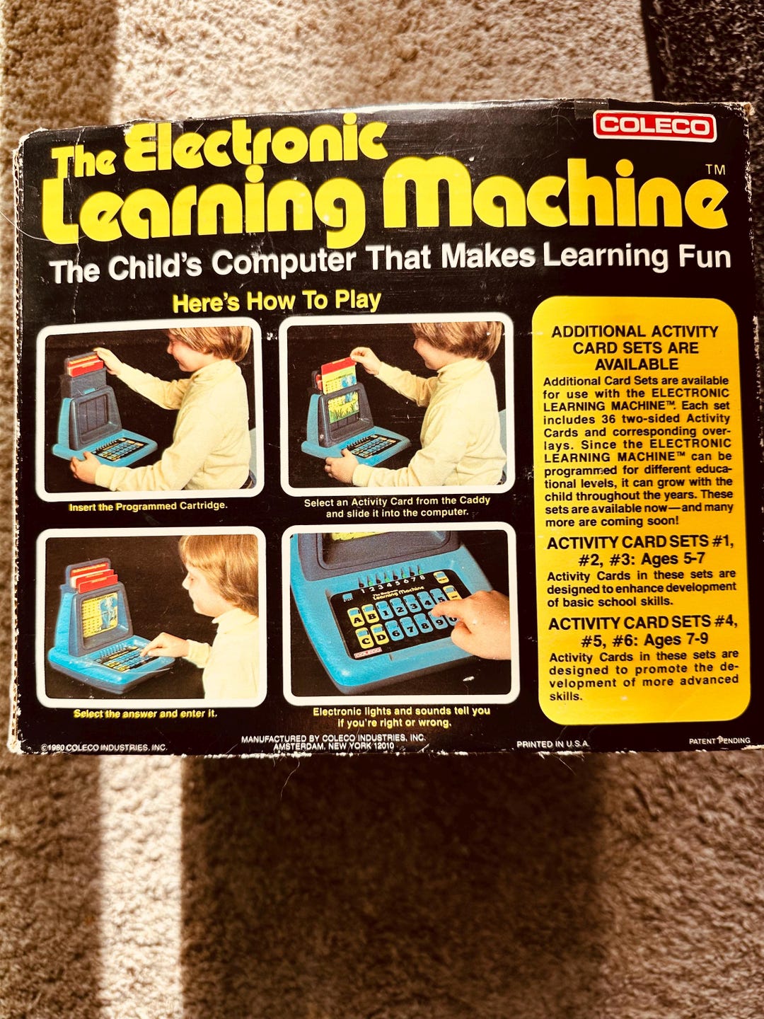 Vintage 1980 Coleco Electronic Learning Machine - Excellent Working ...
