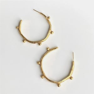 Large Crumpled Dot Hoops