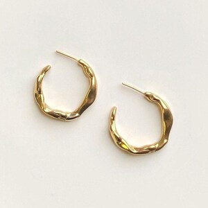 Large 18ct Gold Plated Hoop Earrings: Misbehaving Sterling Silver or Bronze