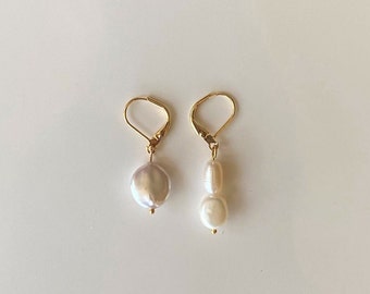 Mismatch Pearl Drop Earrings
