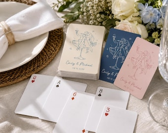 Personalized Wedding Playing Cards, Custom Guest Book Alternative, Marriage Advice Cards, Bridal Shower Game, Wedding Keepsake