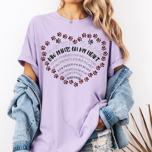 Paw Prints on My Heart T-shirt- Comfort Colors 1717 Heart Shape Paw Print Design- Dog Lover Gift- Dog Mom Shirt-Dog Lover T-shirt