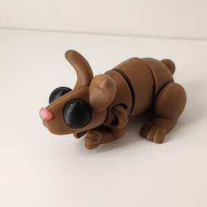Jolie figurine de lapin imprimée en 3D | Jouet articulé lapin lapin - Décoration de bureau flexible, cadeau anti-stress pour les amoureux des animaux